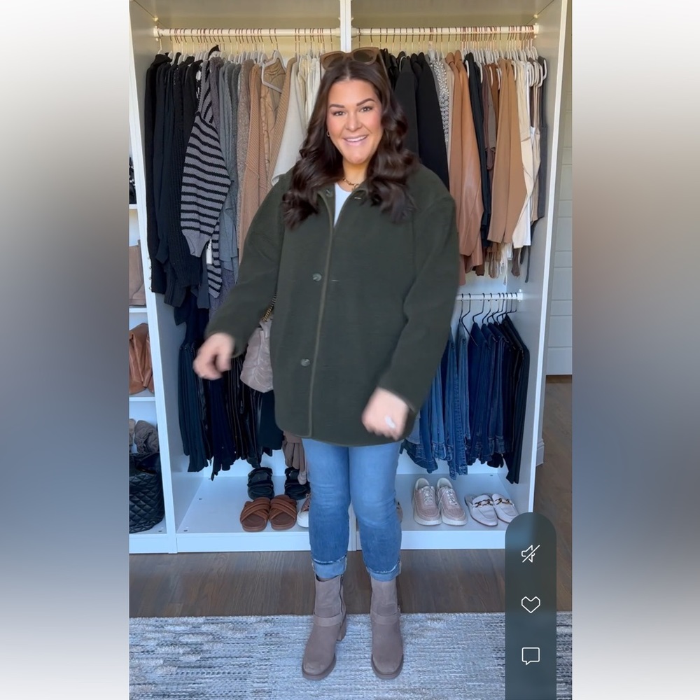 Spanx Reversible Suede & Fleece Jacket